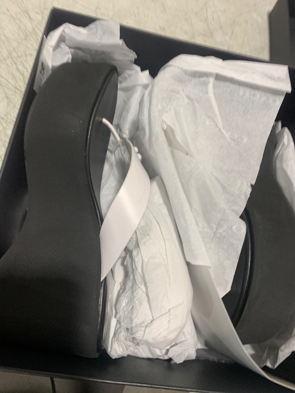 Photo 1 of Coach Women's Sculpted C Platform Flip Flop, Optic White/Black, 9