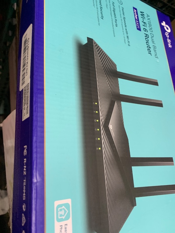 Photo 1 of TP-Link AX1800 WiFi 6 Router V4 (Archer AX21) – Dual Band Wireless Internet, Gigabit, Easy Mesh, Works with Alexa - A Certified for Humans Device