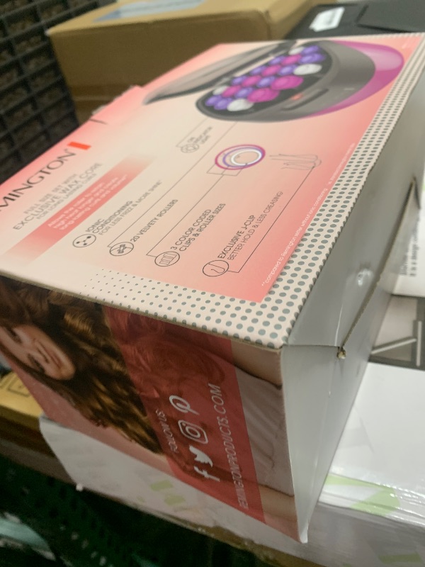 Photo 1 of Remington Ionic Conditioning Hair Setter, 20 Velvet Hair Rollers, 6 Large (1¼”), 10 Medium (1"), 4 Small (¾”), Blowout Style Hair Curlers