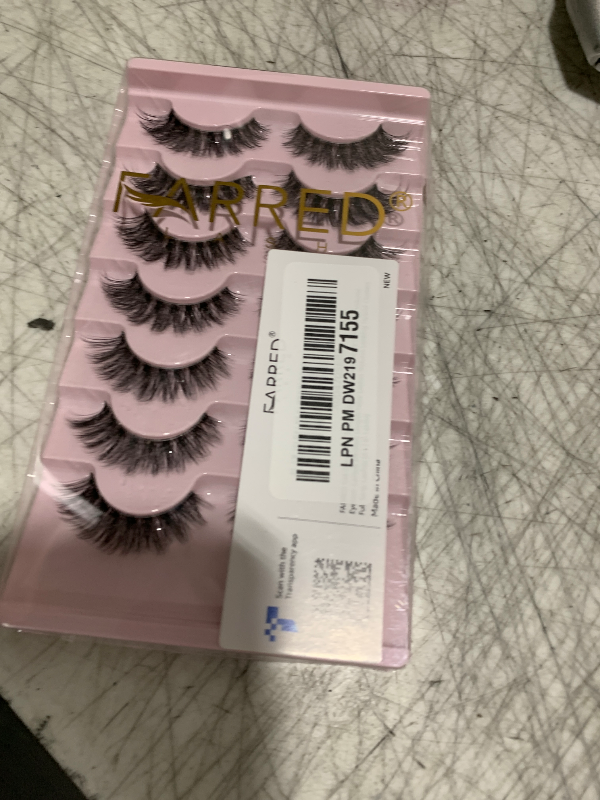 Photo 1 of FARRED Cat Eye Lashes Natural Eyelashes Short Wispy Lash Strips Volume Eyelash Cateye Medium Length False Lashes Natural Looking Hybrid Clusters Full Strip Lashes (A1 | 8-14MM)