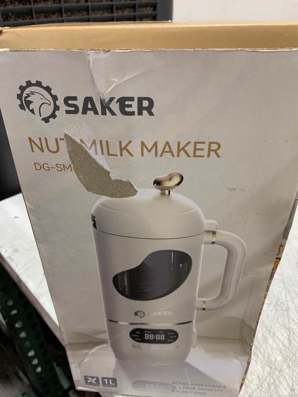 Photo 1 of SAKER Automatic Nut Milk Maker,35oz Homemade Almond, Oat, Soy, Plant-Based Milk and Dairy Free Beverages, Almond Milk Maker with Delay Start/Keep Warm/Boil Water, Soy Milk Maker