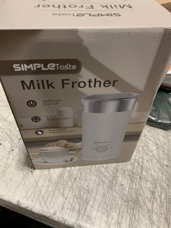 Photo 1 of SIMPLETASTE Milk Frother, 4-in-1 Electric Milk Steamer, Automatic Warm and Cold Foam Maker and Milk Warmer for Latte, Cappuccinos, Macchiato