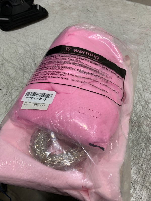 Photo 1 of 20ft x 10ft Pink Tulle Photo Backdrop Curtain with Lights String for Baby Shower Sheer Baby Pink Curtain Backdrop for Birthday Party Wedding Photo Booth Photography Background Decorations