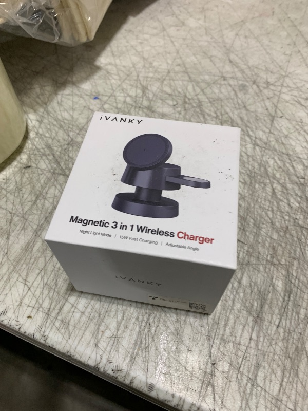 Photo 1 of iVANKY for iPhone 16 Pro Max 4 in 1 Wireless Charging Station with Mushroom Light for MagSafe Magnetic Charger, 22.5 W Travel Stand, 3 in 1 Fast Charge Multiple Devices, Apple iWatch Ultra, Airpods