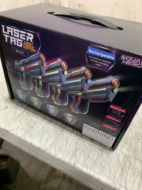 Photo 1 of Rechargeable Laser Tag for Kids, Teens & Adults - Boys Gifts - Blasters & Vest Sensors - Fun Ideas Age 8+ Year Old Toys - 4 Set - Lazer Teen Boy Games - Boys & Girls Outdoor Teenage Group Activities