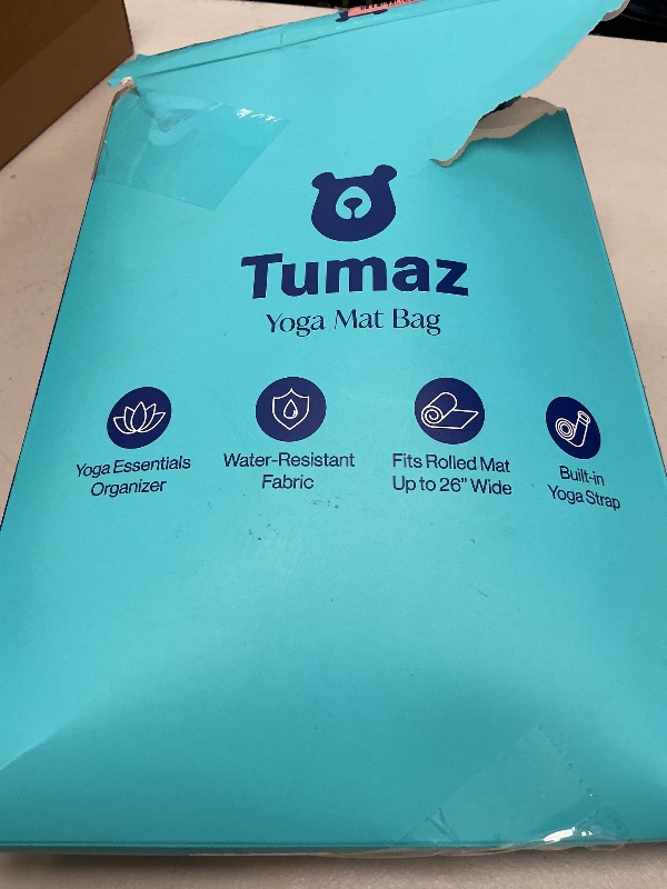 Photo 1 of Tumaz Yoga Mat Bag | Padded Adjustable Shoulder Strap | Fits Up to 26" Mats | Multi-Pocket Storage for Essentials | Heavy-Duty G-Hook Closure | Lightweight & Durable for Yoga, Pilates & Fitness