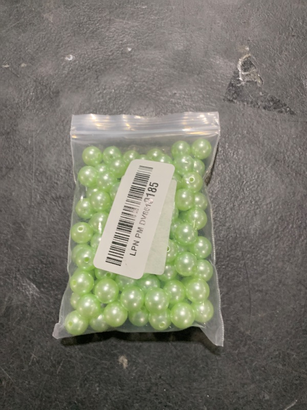 Photo 1 of 100pcs Acrylic Round Beads 12mm AB Colors Craft Beads Round Spacer Beads with Holes for Earring Bracelet Necklace Key Chains Jewelry Making(Light Green AB)
