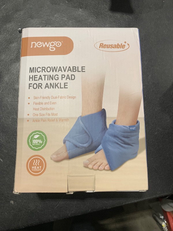 Photo 1 of NEWGO Microwave Ankle Heating Pad for Foot Pain Relief, Heated Wrap for Plantar Fasciitis, Achilles Tendinitis, Arthritis, Sprained Ankle, Heel Pain Relief