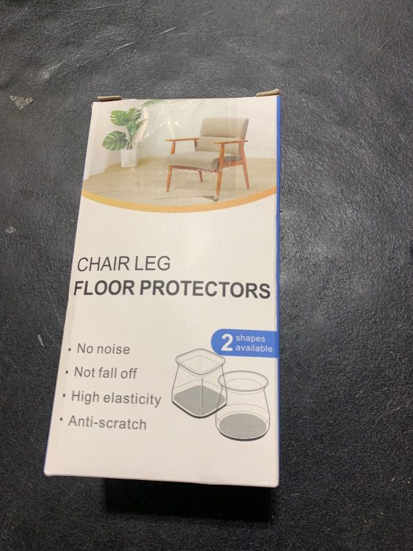 Photo 1 of 24 Pcs Chair Leg Floor Protectors for Hardwood Floors Silicone Covers to Protect Wood Tile Floors Felt Pads Furniture Leg Caps Non Slip Reduce Noise (Fit:1.3"-2")