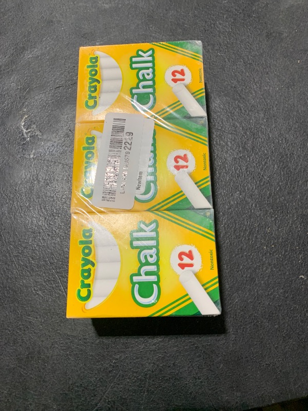 Photo 1 of Crayola White Chalk 12 Ea (Pack of 36)