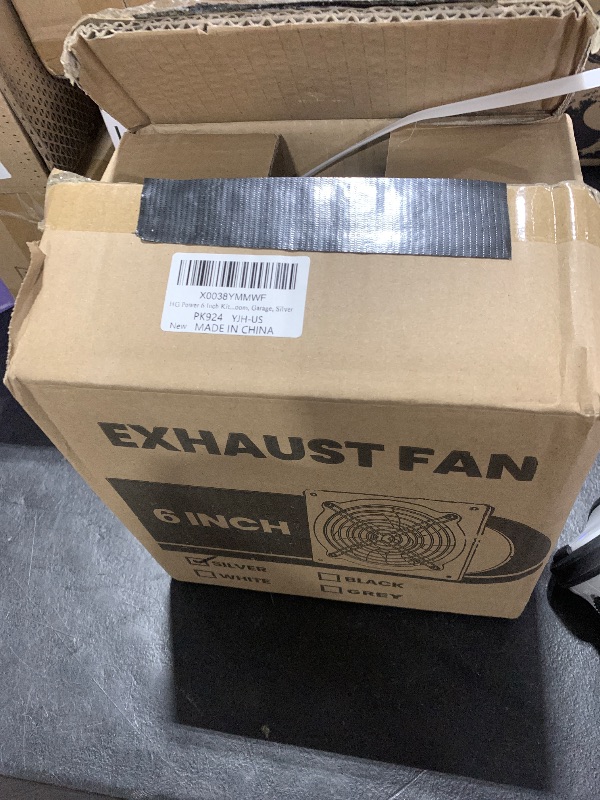 Photo 1 of HG Power 6 Inch Exhaust Fan: Kitchen Exhaust Fans with Power Cord Attic vent Fan with Damper Wall Small Fume Extractor Ventilation Fan for Shop Chicken Coop Basement Smoking Room Garage Silver