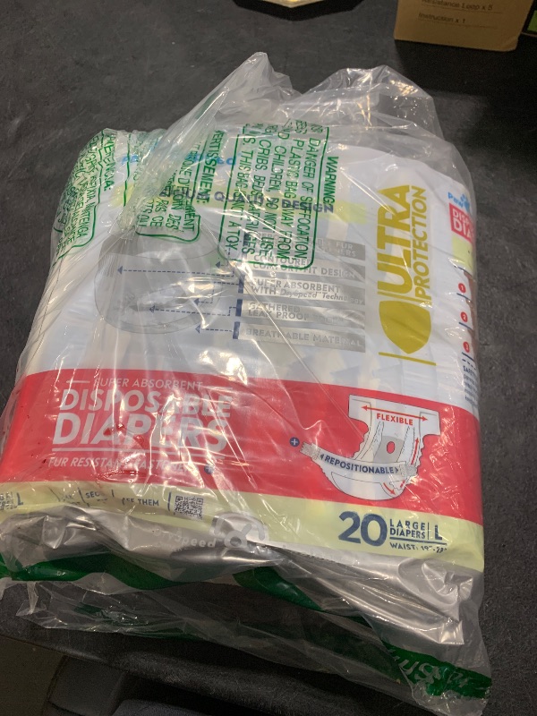 Photo 1 of Paw Inspired 20ct Disposable Dog Diapers | Female Dog Diapers Ultra Protection | Diapers for Dogs in Heat, Excitable Urination, or Incontinence (Large)