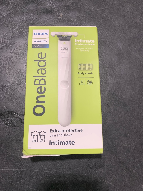Photo 1 of Philips Norelco OneBlade Intimate, Designed for Pubic Grooming, Trim & Shave with Extra Skin Protection, Waterproof, Model QP1924/70