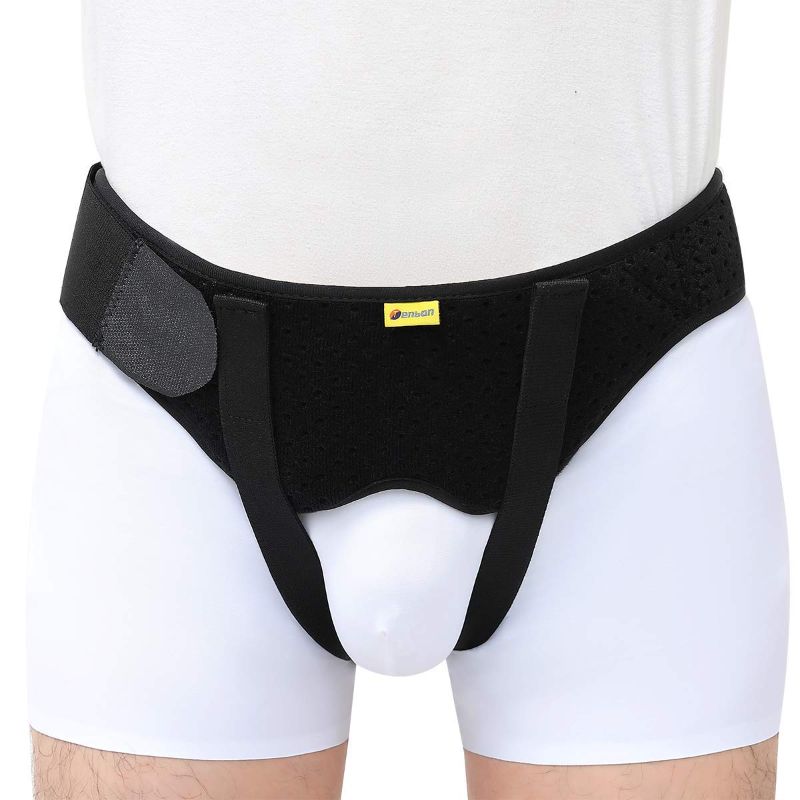 Photo 1 of Tenbon Hernia Belt Truss for Single/Double Inguinal or Sports Hernia, Hernia Support Brace for Men for Women Pain Relief Recovery Strap with 2 Removable Compression Pads Comfortable Material (Small)
