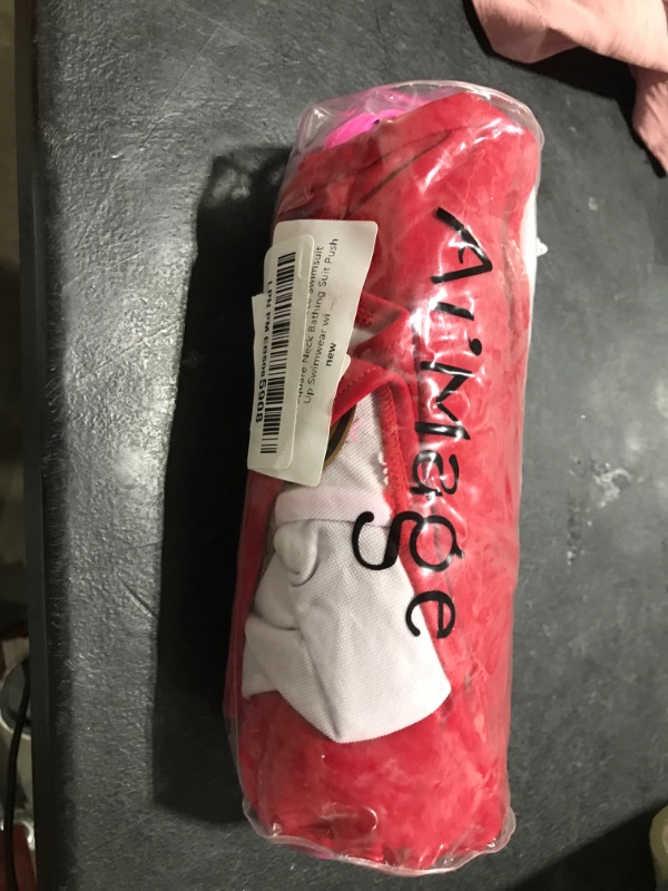 Photo 1 of AI'MAGE Women's One Piece Swimsuit Color Block Bathing Suit Square Neck Swim Suits Vintage Retro Swimwear, Pink Red, Large