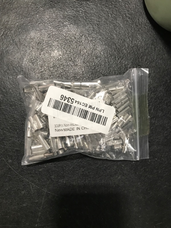 Photo 1 of 300Pcs Non-Insulated Butt Connectors 22-18AWG 16-14AWG 12-10AWG Gauge Seamless Uninsulated Electrical Wire Ferrule Cable Crimp Terminal Kit for Electrical Splice