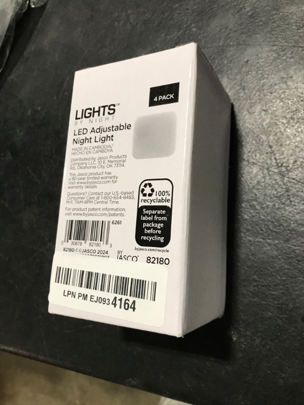 Photo 1 of Lights by Night Dimmable LED Night Light, Plug-in, Dusk to Dawn Sensor, Adjustable, Compact, 4 Settings, Ambient Lighting, for Kids or Adults, Bedroom, Bathroom, Nursery, Hallway, 4 Pack, 82180