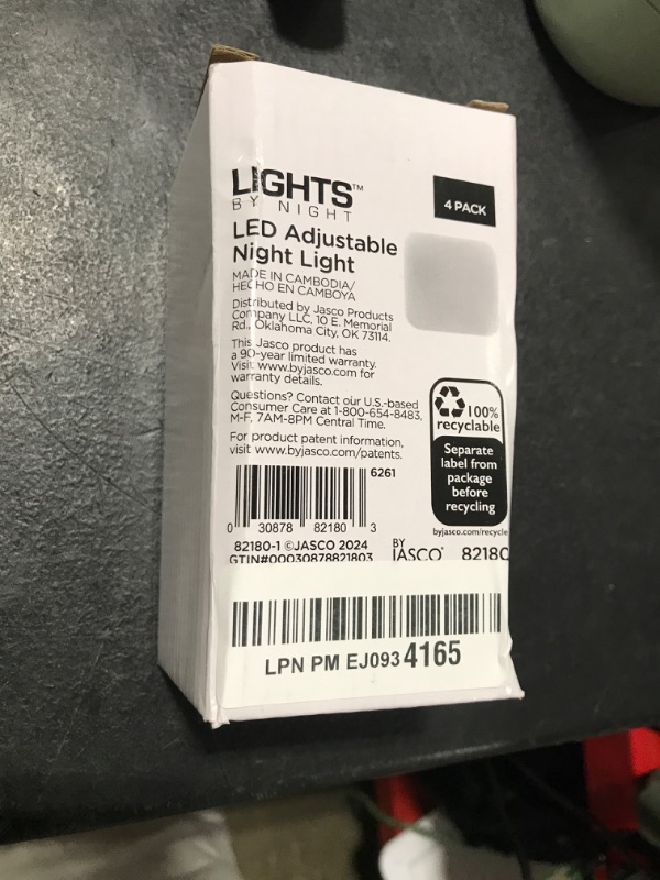 Photo 1 of Lights by Night Dimmable LED Night Light, Plug-in, Dusk to Dawn Sensor, Adjustable, Compact, 4 Settings, Ambient Lighting, for Kids or Adults, Bedroom, Bathroom, Nursery, Hallway, 4 Pack, 82180