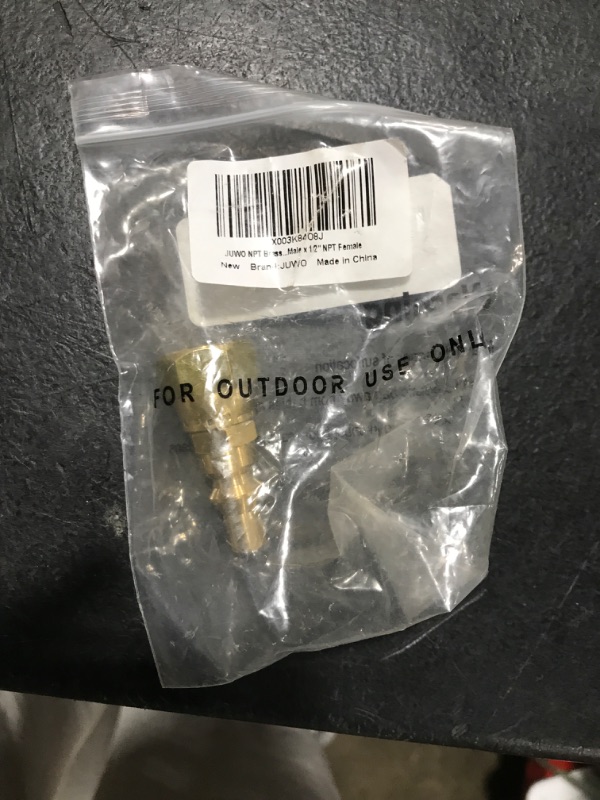 Photo 1 of Juwo Brass  Fitting, 1/4" NPT Male x 1/2" NPT Female Reducer Adapter for Air, Propane, LP and Natural Gas, Brass Pipe Extension Connectors