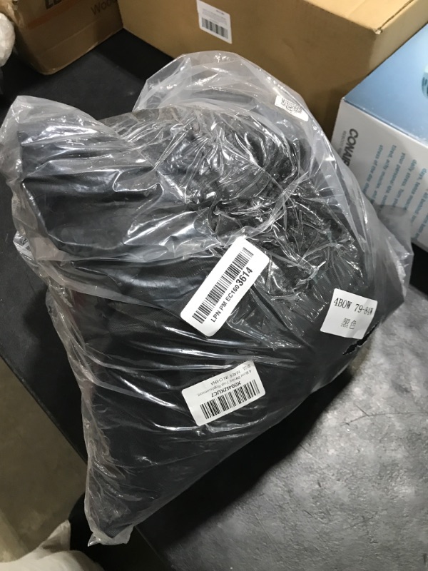 Photo 1 of 4 Bow Bimini Top Replacement Cover with Storage Boot, 600D Marine Grade Waterproof Sun Shade Boat Canopy, Easy Install Zipper Sleeves Boat Awning, Without Frame, Black (8‘L 79''-84''W)