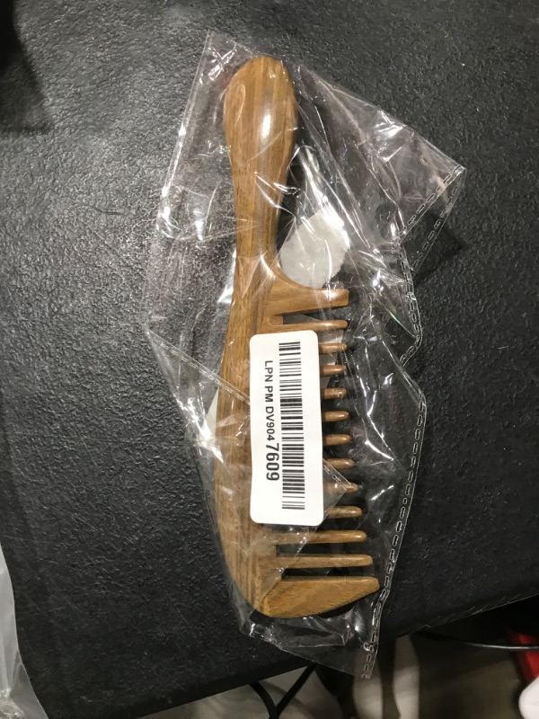 Photo 1 of Louise Maelys 2pcs Wooden Wide Tooth Hair Comb Sandalwood Tail Combs for Curly Thick Hair Styling