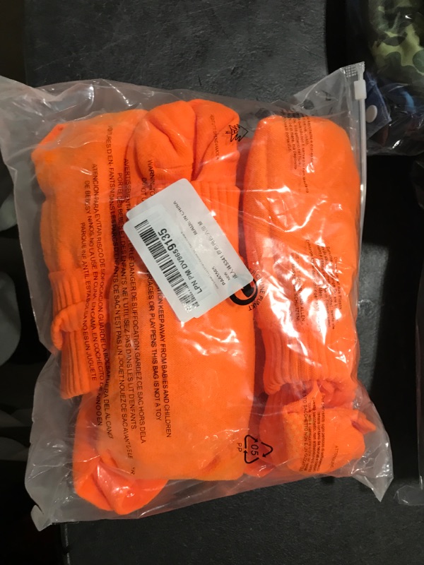 Photo 1 of American Trends Girls Softball Socks 6 Pairs Baseball Softball Socks for Girls Youth Knee High Soccer Socks Orange M