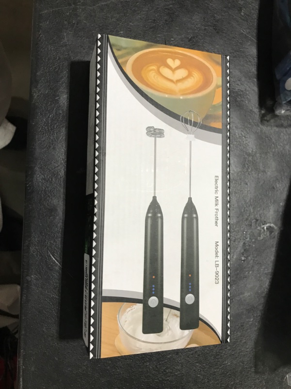 Photo 1 of Milk Frother Handheld,Dallfoll USB Rechargeable Electric Foam Wand Maker for Coffee, 3 Speeds Mini Milk Foamer Drink Mixer with 2 Whisks for Bulletproof Coffee Frappe Latte Cappuccino Hot Chocolate