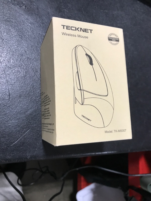 Photo 1 of TECKNET Ergonomic Mouse, Wireless Bluetooth Vertical Mouse, 4800 DPI Optical Tracking, 6 Adjustable DPI, Quiet Clicks, 2.4GHz with USB A Receiver, 6 Buttons, Wide Compatibility - Black