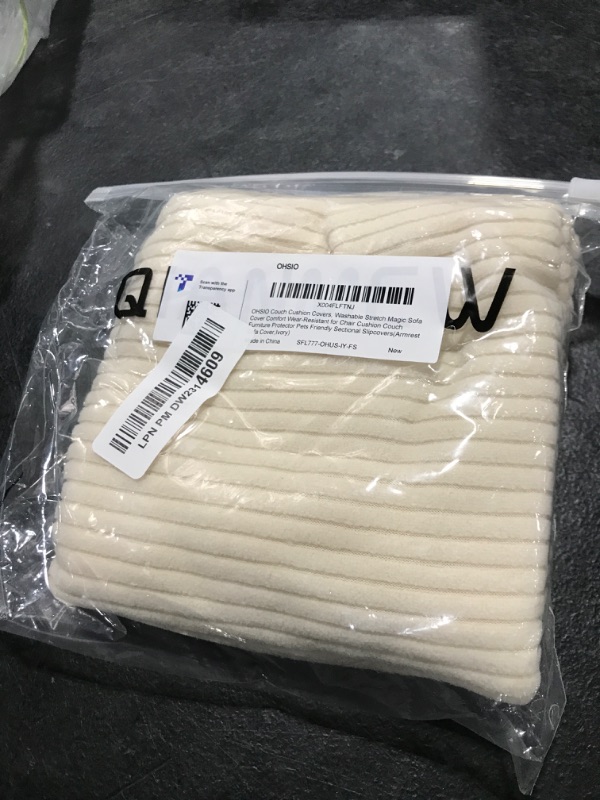 Photo 1 of OHSIO Sectional Couch Covers, Wear Resistant Stretch Sofa Covers Washable Soft Couch Cushion Covers Anti Slip Furniture Protector Sofa Slipcovers for Pets (1 Piece Armrest Sofa Cover, Ivory)