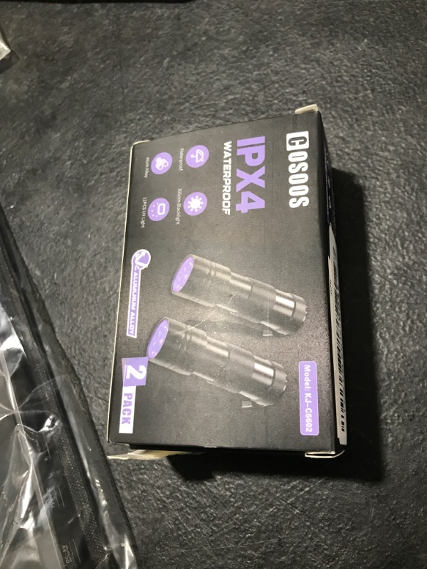 Photo 1 of COSOOS 2 Pack UV Flashlight, 12 LED Handheld Blacklight Flashlight 395nm Mini Light Torch Detector for Dog Pet Urine Stains, Bed Bugs and Scorpions. (Batteries not Included)