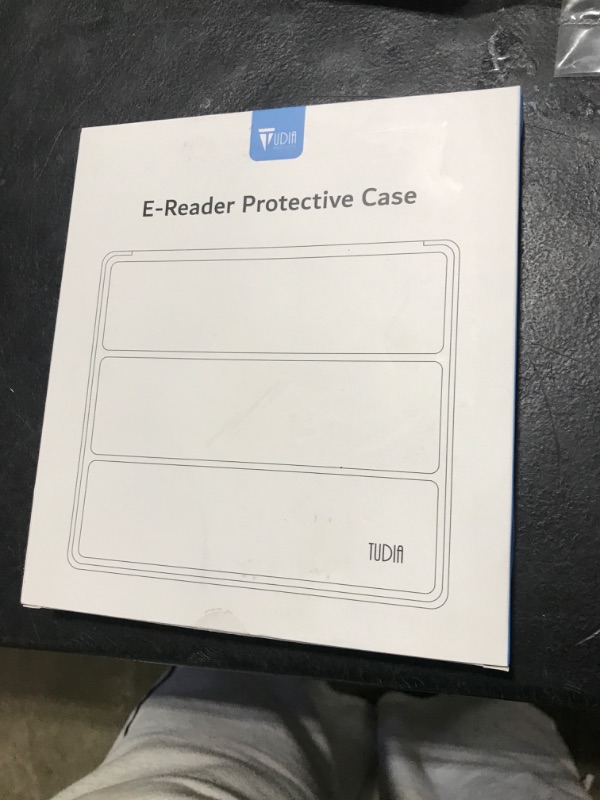 Photo 1 of TUDIA SKN FLIP Designed for Onyx Boox Go Color 7 Case (2024) - [Enhanced Auto Wake/Sleep Technology] Shockproof Slim Transparent TPU Back with Textured Leather Trifold 7" Cover (Turquoise)