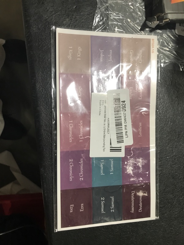 Photo 1 of Thinkor Laminated & Repostion Bible Tabs, Large Print Christian Gift for Women and Men, Easy to Read and Apply Bible Journaling Tabs (Purple & Pink Print)