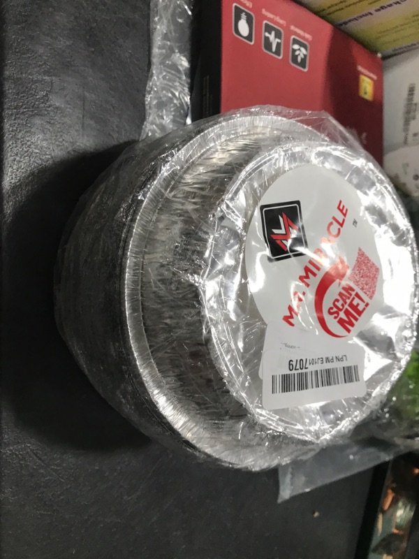 Photo 1 of Mr Miracle Pack of 50 Disposable Aluminum Foil Pans –7 Inch Circular Aluminum Pans, Ideal for Baking, Storing, Heating, Serving, BBQ - Round Foil Pans