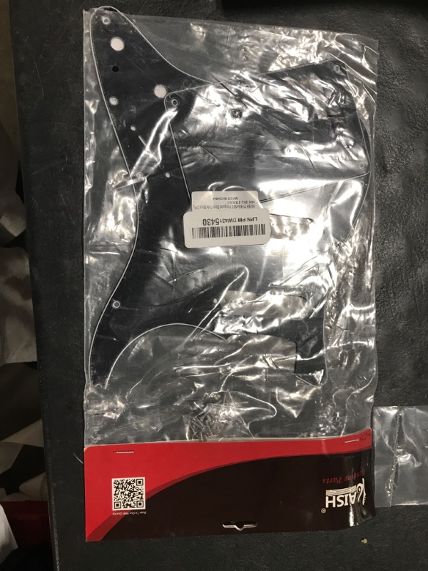 Photo 1 of KAISH 11 Hole ST/Strat Style Pickguard SSS Pick Guard with ST Back Plate Tremolo Trem Cover for USA/Mexico Stratocaster/Strat Black 3 Ply