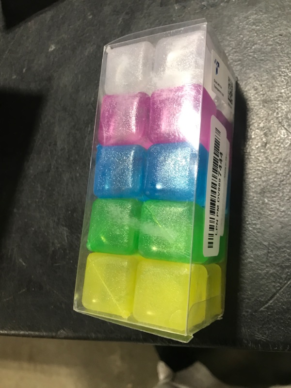 Photo 1 of Reusable Ice Cube for Drinks - Multi-Color Plastic Ice Cubes to Keep Drinks Cool Longer (20 Packs)