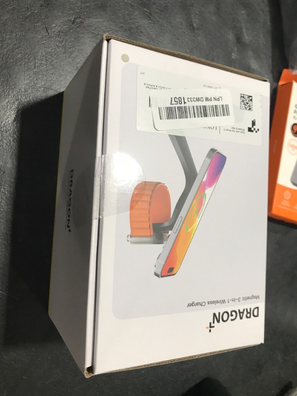 Photo 1 of 3 in 1 Charging Station for Apple Devices,Mag-Safe Charger Stand Fast Charging,Wireless Charger for iPhone 16/15/14/13/12 Series,& AirPods,& iWatch(USB Charger Included)