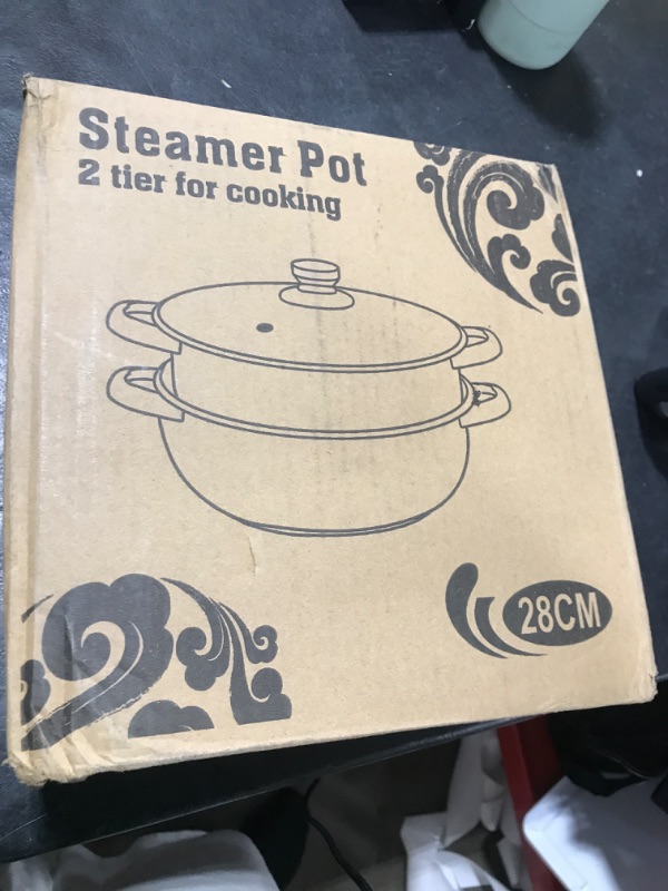 Photo 1 of Steamer for Cooking, 5.0 Quarts Stainless Steel Steamer Pot, 2-Tier Food Steam Pots with Lid for Cooking Vegetables, Seafood, Soups, Stews and Pasta, 11 x 6.1 inch