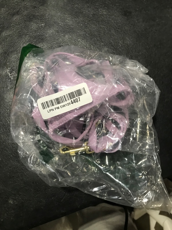 Photo 1 of IVY&LANE No Pull Dog Harness for Small Dogs, Dog Vest Harness with Leash, Safety Belt and Storage Strap, Fully Adjustable Harness, 360° Reflective Strip, Soft Handle (Purple, S)