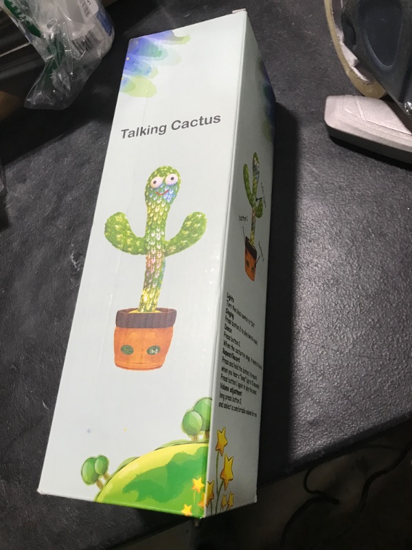 Photo 1 of Pbooo Dancing Talking Cactus Mimicking Toy,Talking Repeat Singing Sunny Cactus Toy 120 Pcs Songs for Baby 15S Record Your Sound Sing+Dancing+Recording+LED