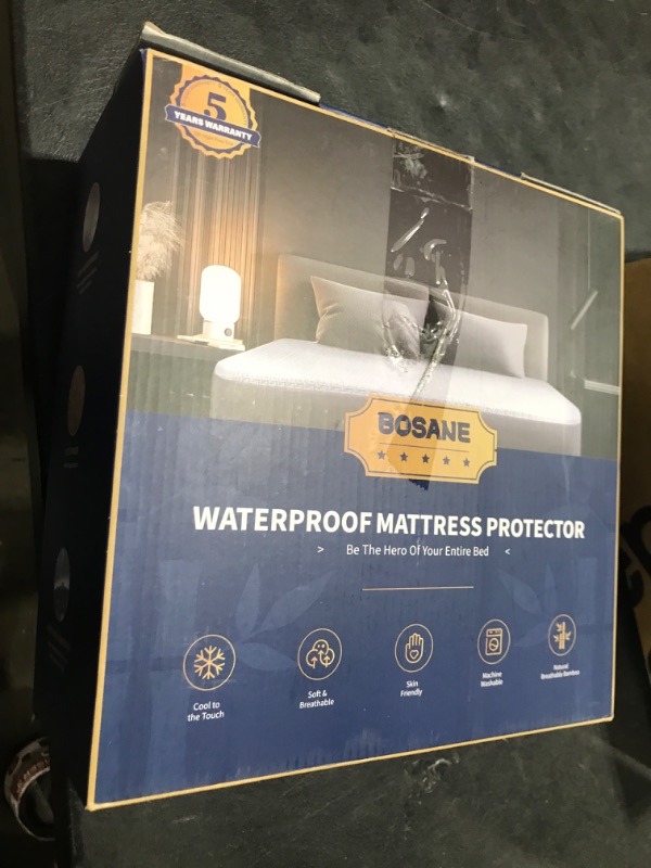 Photo 1 of 100% Waterproof Queen Mattress Protector Breathable Cooling 3D Air Fabric Mattress Cover Smooth Soft Hypoallergenic Noiseless Bed Cover Machine Washable Vinyl Free, 8-21'' Deep Pocket
