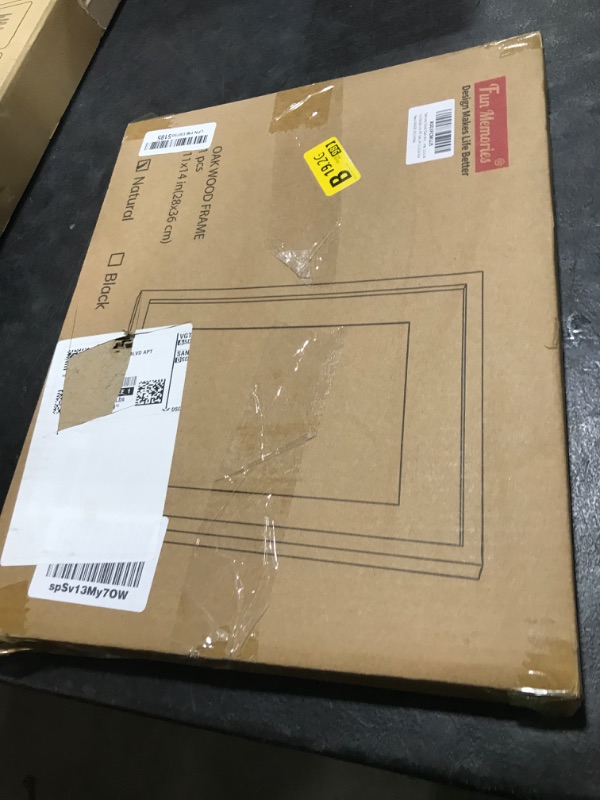 Photo 1 of 11x14 Picture Frame, Solid Oak Wood 11"x14" Photo Frame, 11 x 14 Frame for Wall, 11 x 14 Picture Frame With Mat for 8x10, Real Tempered Glass, 11 by 14 Wood Frame (Natural Oak Color, 1 Pack)