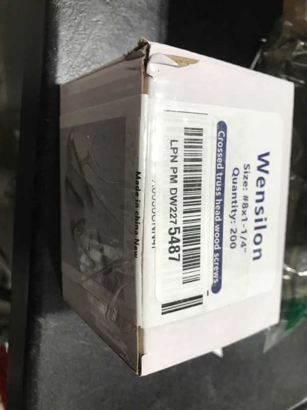 Photo 1 of (200 pcs)#8×1-1/4" Phillips Truss Head Wood Screws Stainless Steel 410 Quick Metal Self Tapping