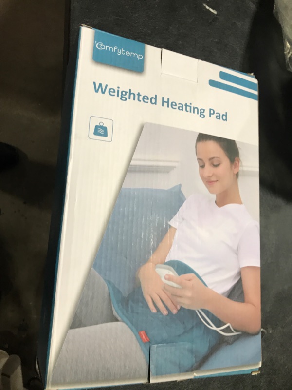 Photo 1 of Comfytemp Weighted Heating Pad for Back & Cramps, Father's Day Gifts, Birthday Gifts for Mom Dad Women Men, 2.2lb Electric Neck Shoulder Heat Pad for Pain Relief, FSA HSA Eligible, 2H Auto-Off, 12x24