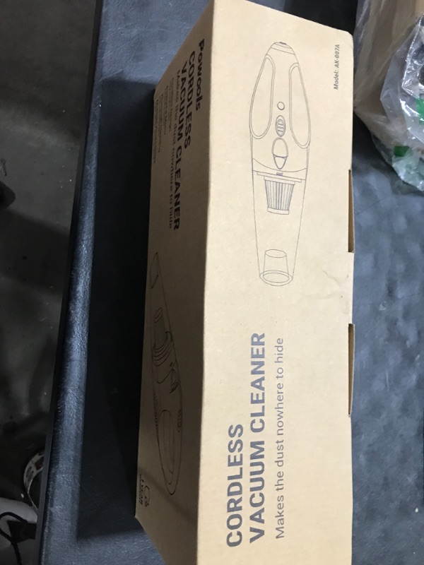 Photo 1 of Powools Handheld Vacuum Cordless with 2 Filters, Car Vacuum Cleaner High Power with Fast Charge Tech, Portable Rechargeable Mini Vacuum with Large-Capacity Battery, Orange, 14.3"X4.6"X4.0"