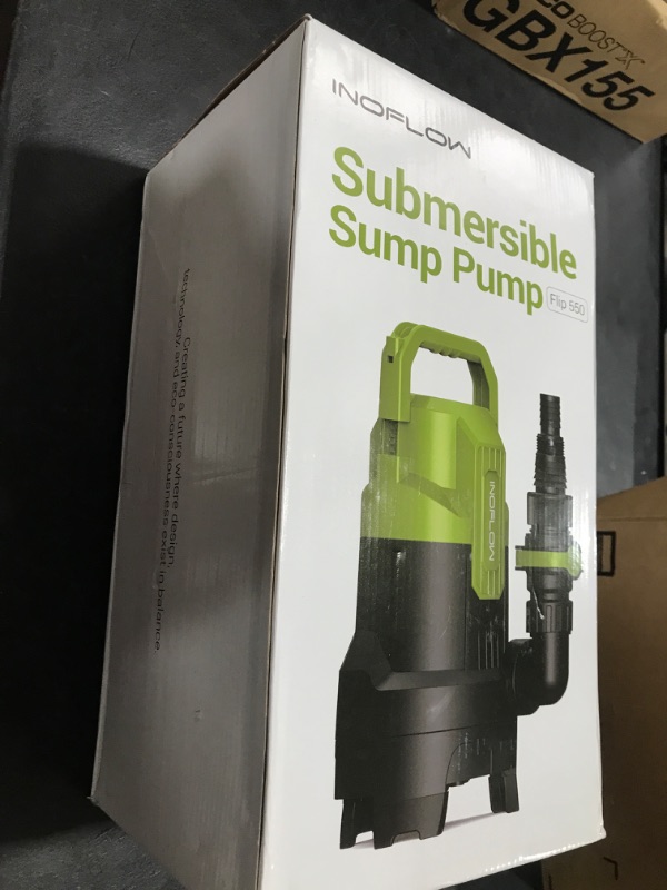 Photo 1 of InoFlow Sump Pump 3/4 HP 3430GPH Submersible Water Pump with 20ft Cord, Utility Pump for Pool Draining, Basement, Backyard Flooding, Quick-Connect Design