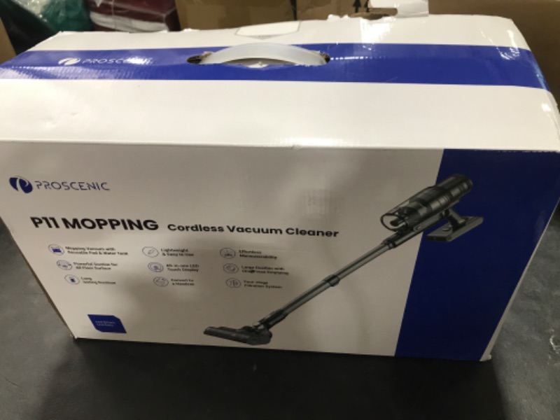 Photo 1 of Proscenic Cordless Vacuum Cleaner, Wet Dry Vacuum and Mop Combo All in one, 45Kpa Suction Lightweight Stick Vacuum with LED Display, 50Mins Runtime Rechargeable Vacuum for Pet Hair, P11 Pro Mopping