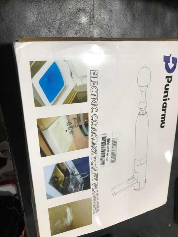 Photo 1 of Puniarmu Electric Toilet Plunger,Unclog In One Shot,Remover For Bathroom,Kitchen Pipes Clog,High Pressure Air Plungers For Bathroom Heavy Duty (White)