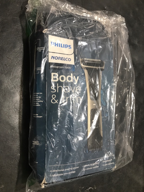 Photo 1 of Philips Norelco Bodygroom 7000 Series, Showerproof Groin and Body Trimmer for Men, Precise Body Grooming, Adjustable Comb, Safe Even Below The Belt, 80 Min. Runtime, Model BG7030/49