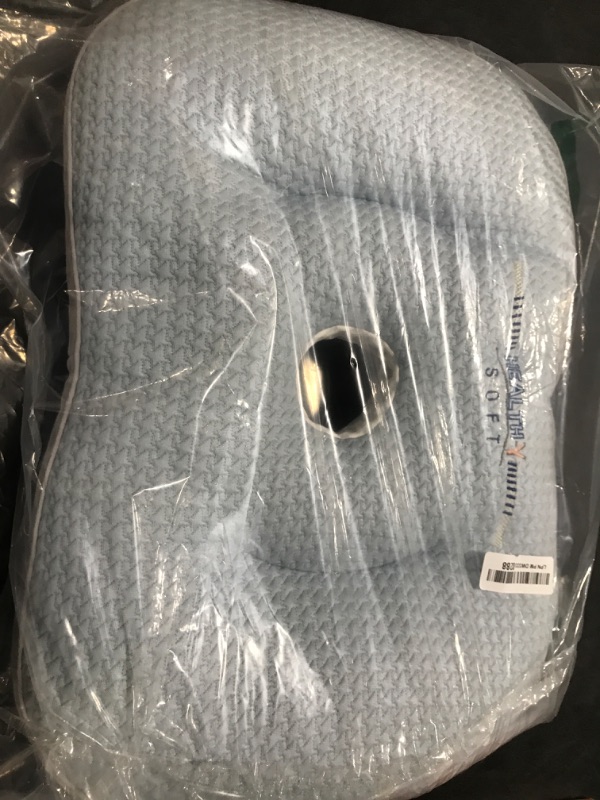 Photo 1 of Ear Piercing Pillow for Side Sleeping,Cool Piercing Pillow for Side Sleepers,Flat Pillows For Sleeping,Ear Hole Pillow,Donut Pillow for Ear,Ear Pillows with Holes for Ear Pain,Earring Pillow