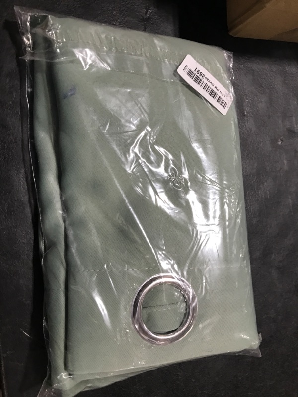 Photo 1 of BGment Blackout Curtains - Grommet Thermal Insulated Room Darkening Bedroom and Living Room Curtains, Set of 2 Panels (38 x 63 Inch, Frosty Green)